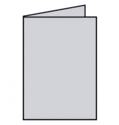 Blanko-Grußkarten Faltkarte 164019170 DIN B6  Hoch doppelt 120mm x 169mm (BxH) 240g eisgrau