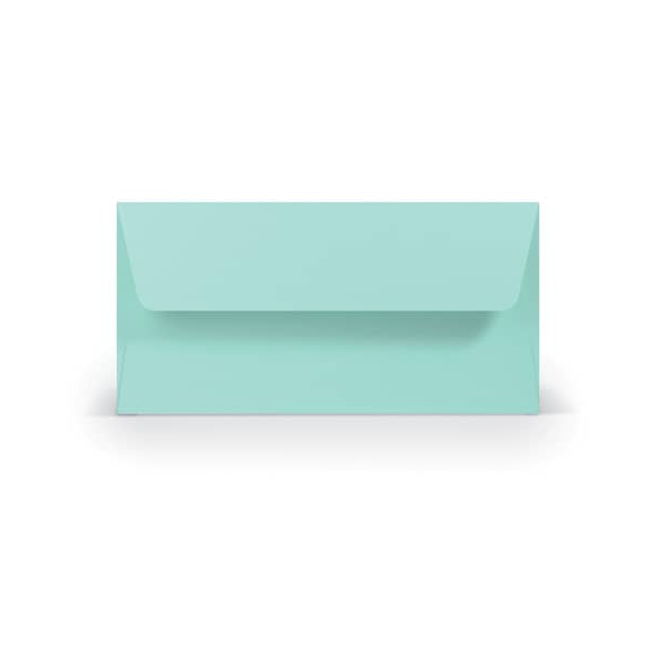 50 Stück Rössler Designbriefumschlag Paperado 164002174, Din Lang, nassklebend, 100g, karibik gerippt 4014969488904 Rössler