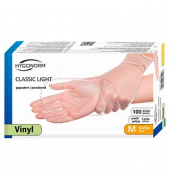 Einweghandschuhe Hygonorm Classic Light, Vinyl, lebensmittelecht, transparent, Größe 8 / M,