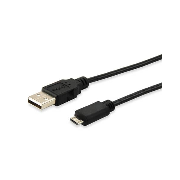 Equip USB Kabel 2.0 A -  Micro B St/St 1.00m schwarz Polybeutel 4015867173411 Equip