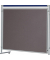 Moderationstafel für Stellwand Eco, 120x120cm, Filz + Filz (beidseitig), pinnbar, grau + grau