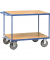 Schwerer Tischwagen 2 Etagen RAL 5007 850x500mm b.500kg