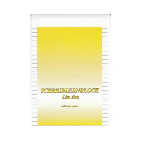 10 Stück Penig Schreiblernblock 1231, Lineatur DM / liniert mit Rahmen / keine, A4, 70g, gelb, 30 Blatt / 60 Seiten 4019333012310 Penig