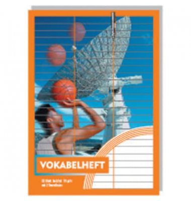 Vokabelheft 2409, Lineatur 54 / liniert / 3 Spalten, A5, 70g, orange, 32 Blatt / 64 Seiten