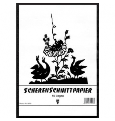 PENIG 3900 10BL schwarz Scherenschnittpapier Heft A4