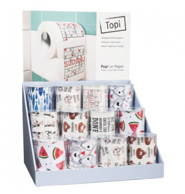 Motiv-Toilettenpapier Spring 00998, 3-lagig, farbig sortiert, 200 Blatt / Rolle,