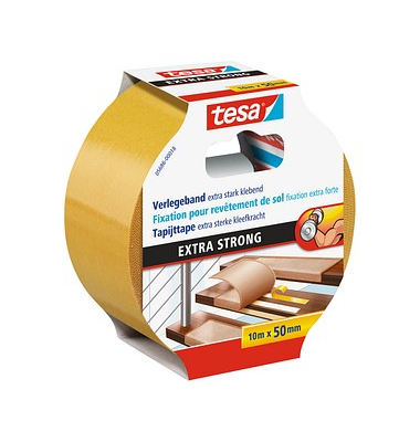 tesa doppelseitiges Klebeband weiß 50,0 mm x 10,0 m 1 Rolle