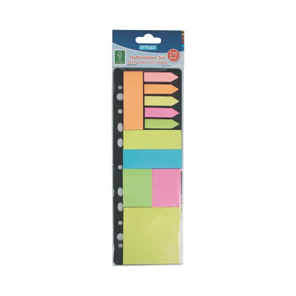 3 Stück Stylex Haftnotizen 31297, farbig sortiert 4044186312973 STYLEX 275 Blatt