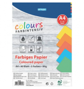 Kopierpapier Toppoint Colours 40818 farbig sortiert intensiv A4 80g 5x 8 Blatt