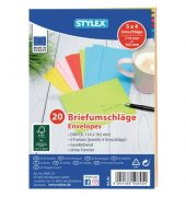 Designbriefumschlag Toppoint 40845, C6, nassklebend, 80g, farbig sortiert