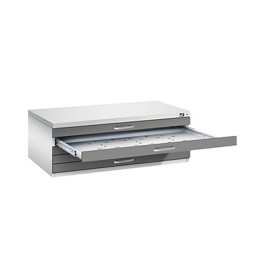 7100 Planschrank grau/grau 5 Schubladen