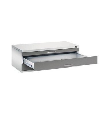 7100 Planschrank grau/grau 3 Schubladen
