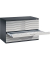 7100 Planschrank silber/schwarz 10 Schubladen
