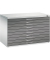 7100 Planschrank grau/grau 10 Schubladen