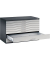 7100 Planschrank silber/schwarz 8 Schubladen
