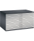 7200 Planschrank silber/schwarz 10 Schubladen