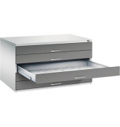 7200 Planschrank grau/grau 5 Schubladen