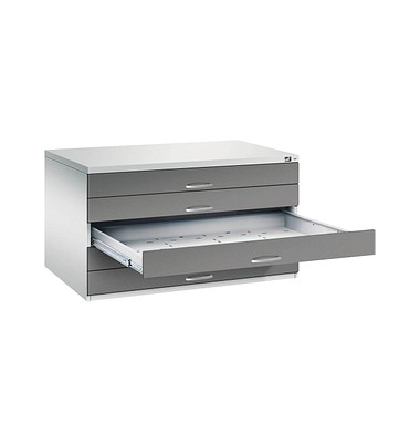 7200 Planschrank grau/grau 5 Schubladen