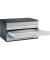 7200 Planschrank silber/schwarz 5 Schubladen
