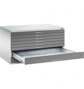 7200 Planschrank grau/grau 8 Schubladen