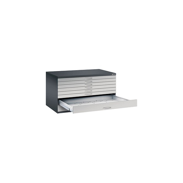 4068192050889 - Zeichnungsschrank DIN A0 8 Schubladen Höhe 760 mm schwarzgrau weißaluminium C+P 4068192050889 - Zeichnungsschrank DIN A0 8 Schubladen Höhe 760 mm schwarzgrau weißaluminium C+P