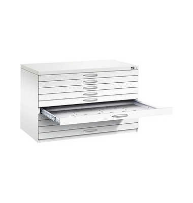 7100 Planschrank weiß/weiß 10 Schubladen