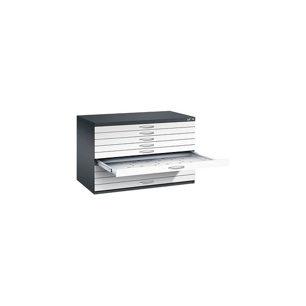 4067521474600 - CP 7100 Planschrank schwarzgrau verkehrsweiß 10 Schubladen 1100 x 765 x 760 cm 4067521474600 - CP 7100 Planschrank schwarzgrau verkehrsweiß 10 Schubladen 1100 x 765 x 760 cm