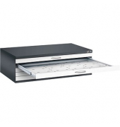 7200 Planschrank weiß/schwarz 5 Schubladen