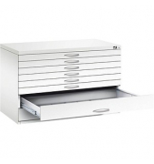 7100 Planschrank weiß/weiß 8 Schubladen