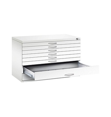 7100 Planschrank weiß/weiß 8 Schubladen