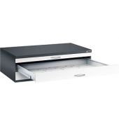 7200 Planschrank weiß/schwarz 3 Schubladen