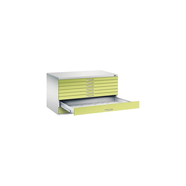4068192050971 - Zeichnungsschrank DIN A0 8 Schubladen Höhe 760 mm lichtgrau viridingrün C+P 4068192050971 - Zeichnungsschrank DIN A0 8 Schubladen Höhe 760 mm lichtgrau viridingrün C+P