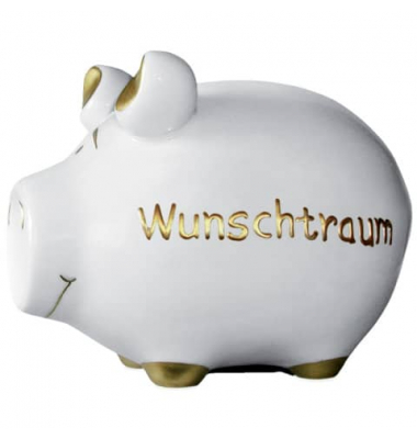 100785 Wunschtraum Spardose Schwein klein beige