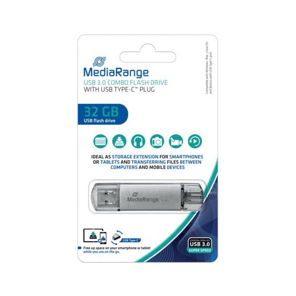 4260459614173 - MR936 Media Range MediaRange USB-Stick 32 GB USB 31 combo mit USB Type-C MR936 4260459614173