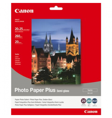 Fotopapier SG-201 Plus Semigloss SG2018X10, 20x25cm, für Inkjet, 260g weiß seidenmatt einseitig bedruckbar