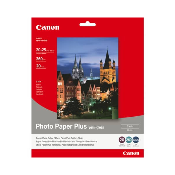 4960999405353 - Fotopapier SG-201 Plus Semigloss SG2018X10 20x25cm für Inkjet 260g weiß seidenmatt einseitig bedruckbar 4960999405353 20 Blatt