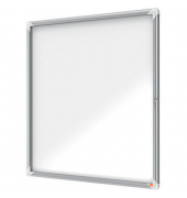 Schaukasten 12 x A4 Metallrückwand weiß, silber magnetisch