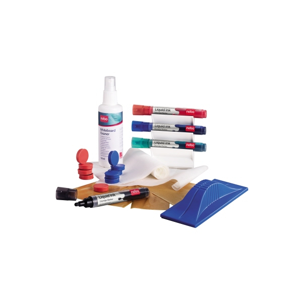 5028252139793 - nobo Starter-Kit 32-teilig Whiteboard-Marker-Set farbsortiert 1 Set