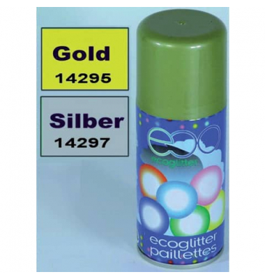 14297 100ml Glitterspray Weihnachten silber