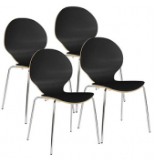 Cafe VI Besucherstühle schwarz