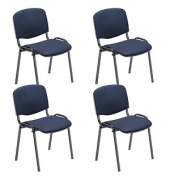 Iso Besucherstühle blau Kunstleder