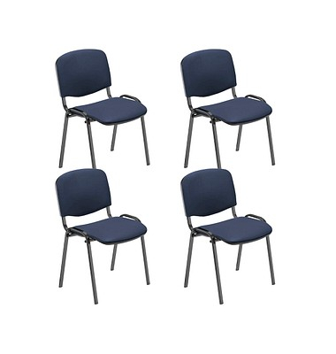 Iso Besucherstühle blau Kunstleder