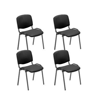 Iso Besucherstühle anthrazit Kunstleder