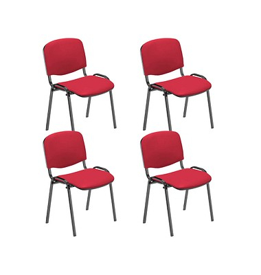 Iso Besucherstühle rot Kunstleder