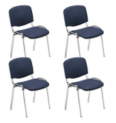 Iso Besucherstühle blau Kunstleder