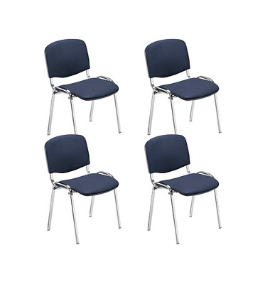 Iso Besucherstühle blau Kunstleder