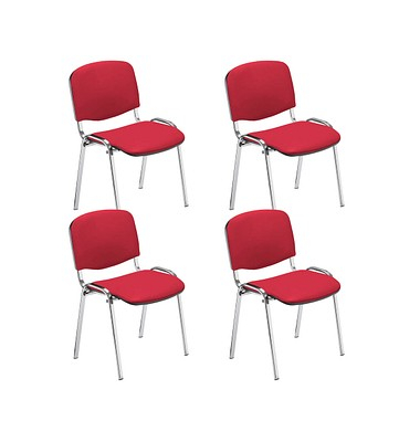 Iso Besucherstühle rot Kunstleder