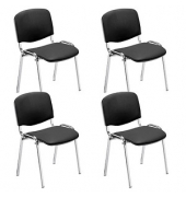 Iso Besucherstühle anthrazit Kunstleder