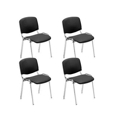 Iso Besucherstühle anthrazit Kunstleder