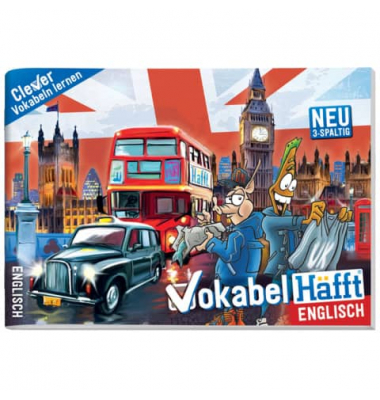 Vokabelheft 2639-5 Vokabelheft / 3 Spalten, A5, 80g, farbig sortiert, 32 Blatt / 64 Seiten